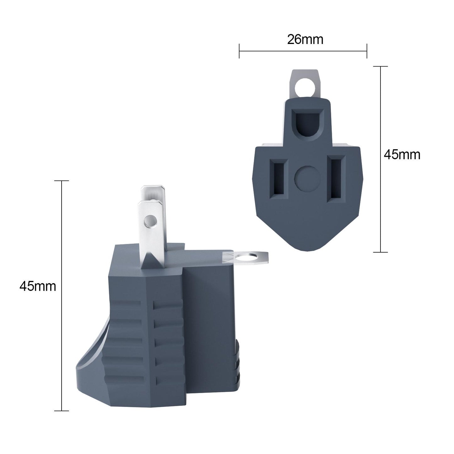 3 Prong to 2 Prong Adapter