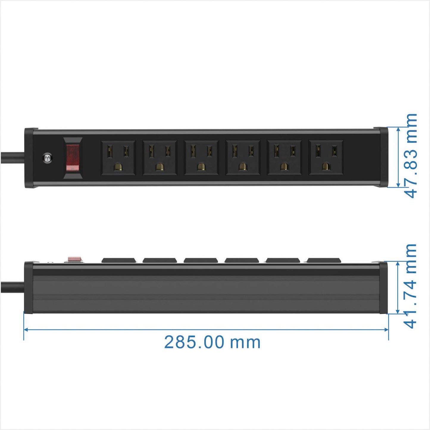 6 Outlets Metal Socket