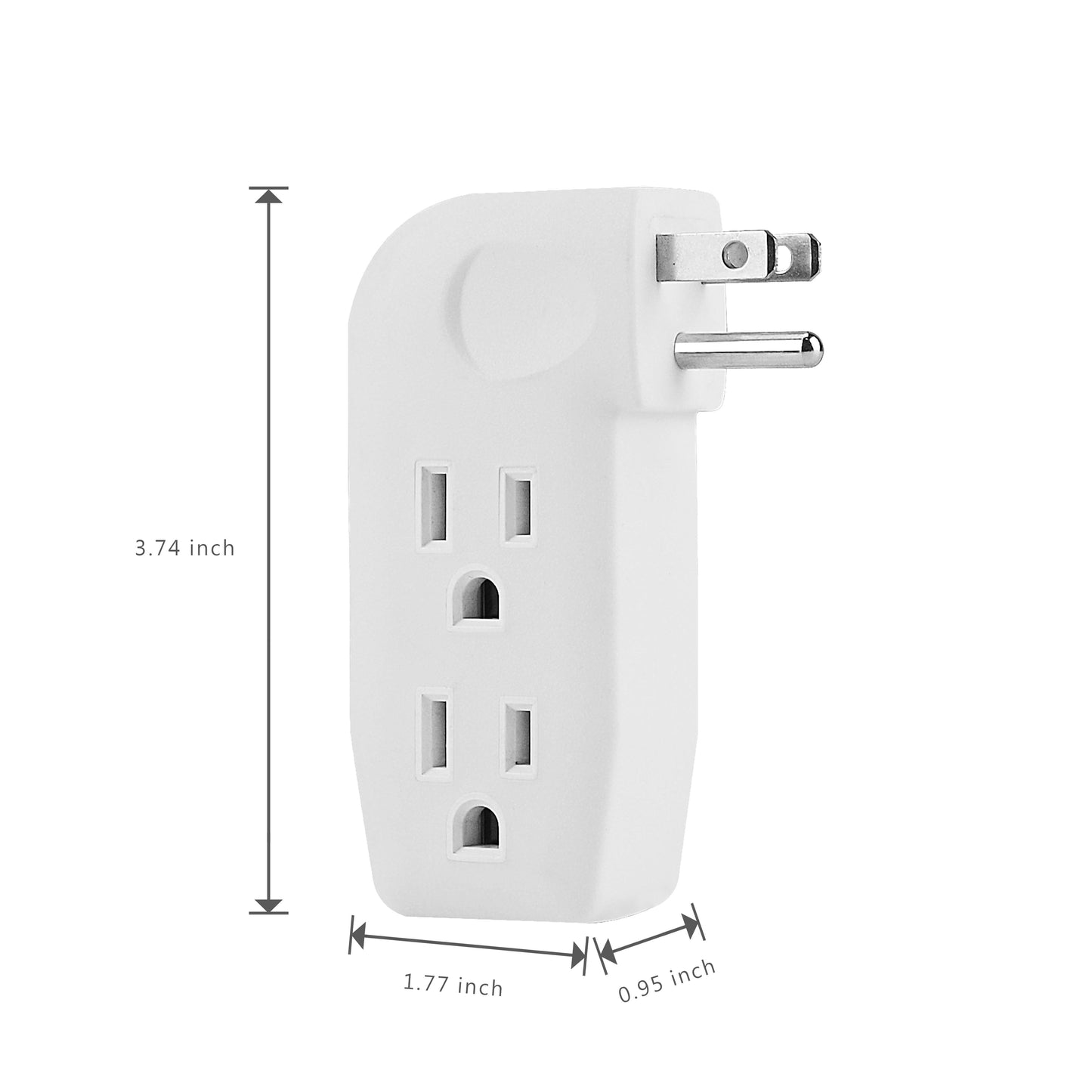 3 Way Outlet Vertical Wall Adapter