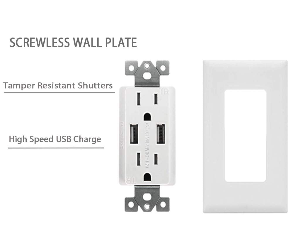 Wall Charger with USB 2Pack