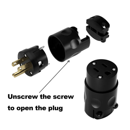3 Prong Replacement Plug Connector Set 5Pack
