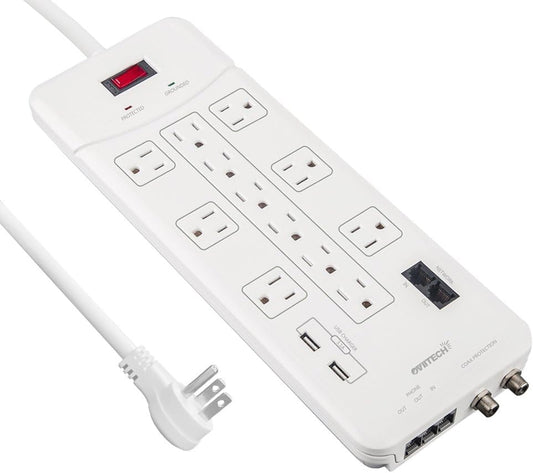 12 Outlet Power Strip with USB Port