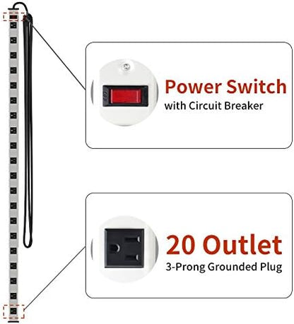 20 Outlet Metal Socket Power