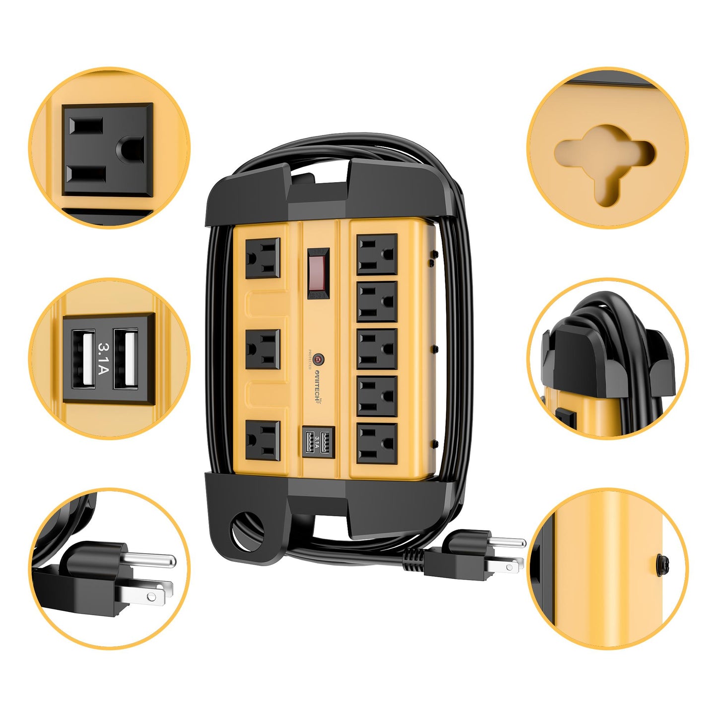 Heavy Duty Power Strip with USB