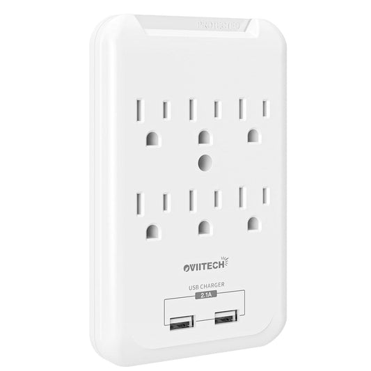 Wall Mount Outlet Adapter 6AC/2U