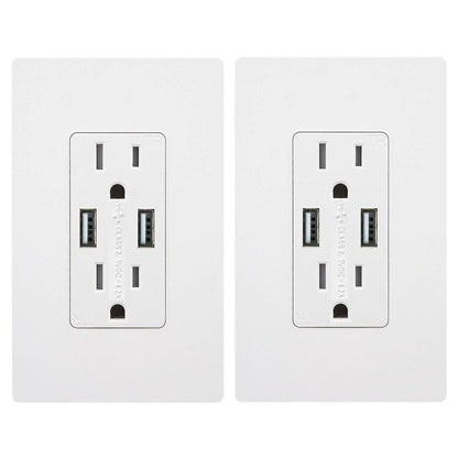 Wall Charger with USB 2Pack
