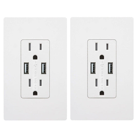 Wall Charger with USB 2Pack
